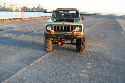 74 Scout three quarters front left